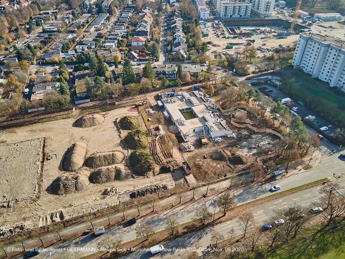 09.11.2020 - Baustelle der neuen Grundschule am Karl-Marx-Ring in Neuperlach